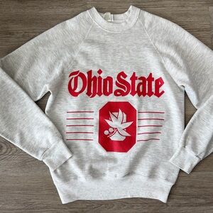 vintage grey Ohio State Buckeyes crewneck sweatshirt with Olde English logo M